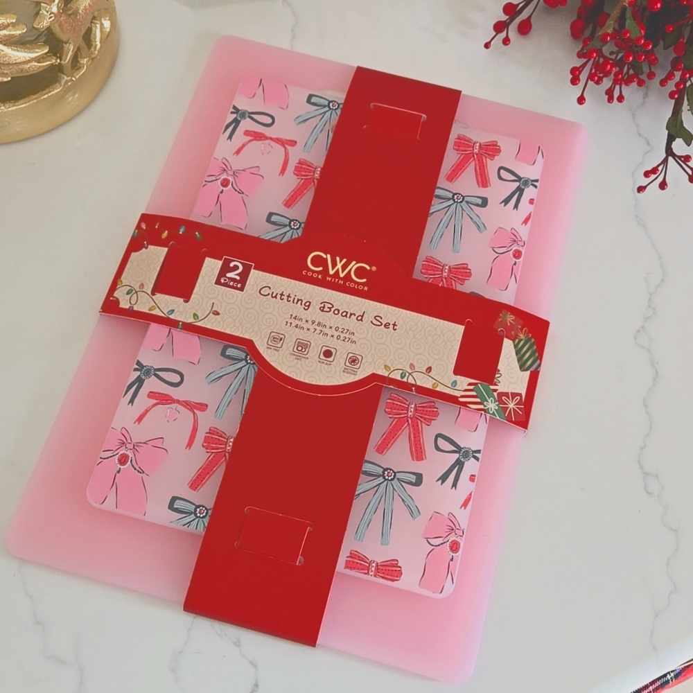 Pink Bow Cutting Boards New with tags